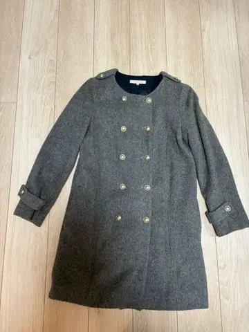 그린 레이블 릴랙싱 울 더블 브레스트 코트 그레이