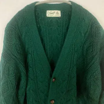 60s crocodile 피셔맨 니트 가디건