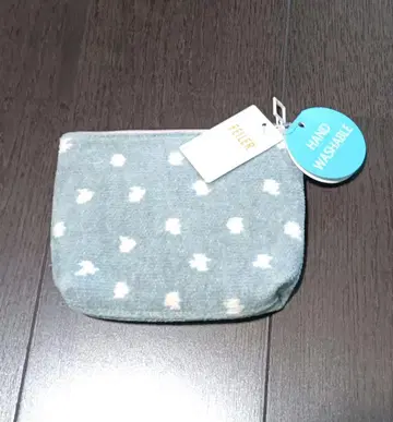 페일라 슈가 도트 파우치 그레이 핑크