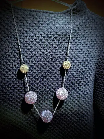 [파티에] Swarovski 핀업 롱 목걸이