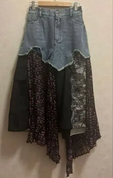 패치워크 데님 스커트 리메이크