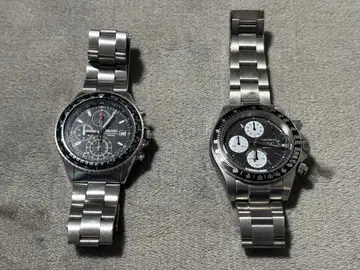 SEIKO 크로노그래프 블랙 100m 방수