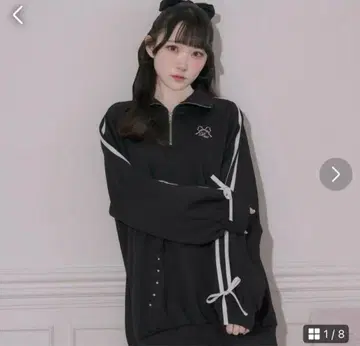 pium 혼다 타마유키 콜라보 더블 라인 오버 사이즈 맨투맨