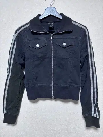 adidas 블랙 지퍼 자켓 y2k