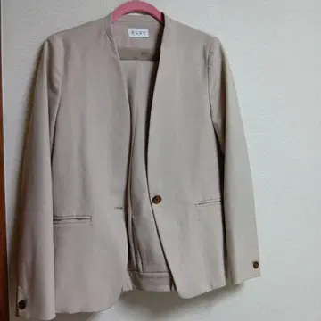 플라스테 웜 리저브 노카라 자켓 & 스틱 팬츠 세트