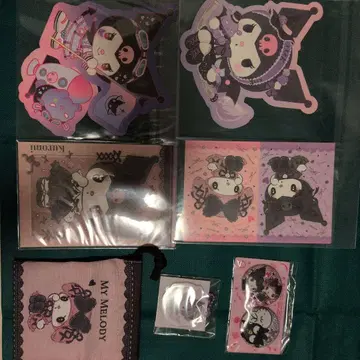 마이멜로디 & 쿠로미 캐릭터 굿즈 세트 메로쿠로