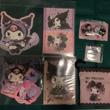 마이멜로디 & 쿠로미 캐릭터 굿즈 세트 메로쿠로