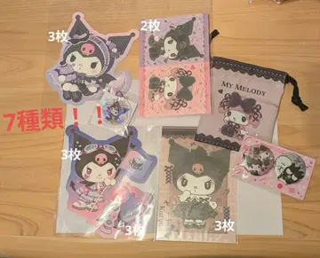 마이멜로디 & 쿠로미 캐릭터 굿즈 세트 메로쿠로