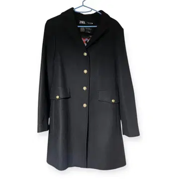 ZARA MANTECO 콜라보 깔끔한 코트 골드 버튼 S 사이즈 블랙