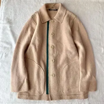 [푸두두] 니트 자켓 모 100% 풀 집업 포켓 있음 M