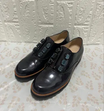 Pertini 로퍼 37 장식 통굽 신발 비쥬 [ 새상품급 ]