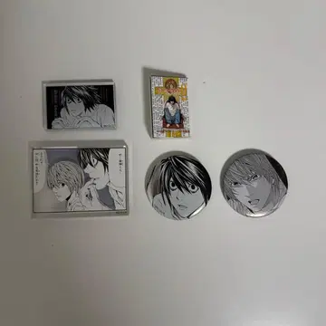 데스노트 L 야가미 라이토 아크릴 블록 캔뱃지 세트