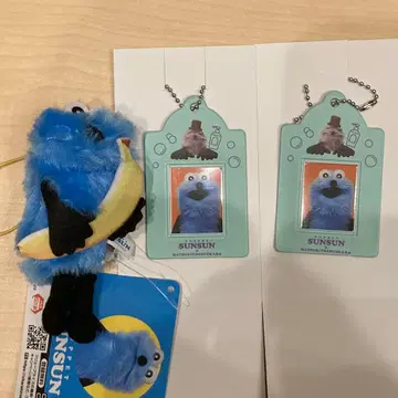 퍼펫 순순 미니 사진 키링 존존과 인형뽑기 경품 바나나 순순