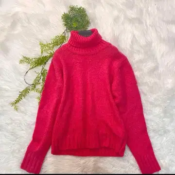 FACETASM 파세타즘 니트 스웨터 하이넥 터틀 핑크