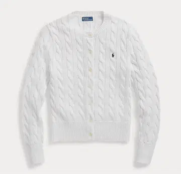 폴로 랄프로렌 케이블 니트 코튼 크루넥 가디건