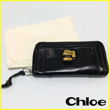 끌로에 블랙 가죽 장지갑