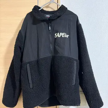 SAPEuR 블랙 보아 자켓 XL