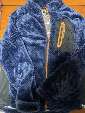 워크맨 네이비 플리스 자켓 오렌지 지퍼