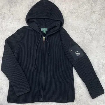 랄프 로렌 지퍼 니트 후드티 후디 네이비