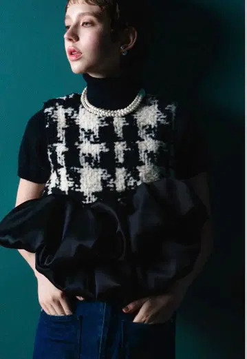 sheller gingham tweed bloom tops