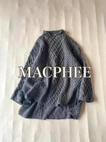 투모로우랜드 MACPHEE 믹스 편직 오버 사이즈 스퀘어 울 니트