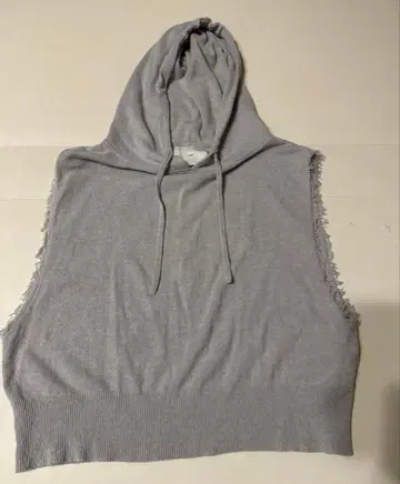 TAN 프린지 그레이 후드티