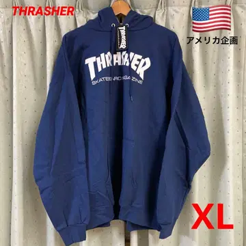 THRASHER 네이비 후드티 XL 미사용 새상품