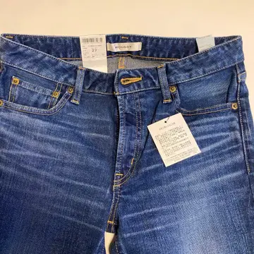 MOUSSY 데님 블루 슬림핏 청바지