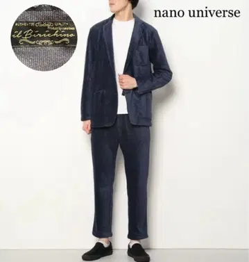 택 포함 새상품 나노 유니버스 셋업 코듀로이 라이크 네이비 XL