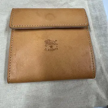 IL BISONTE 3단 폴더형 지갑 베이지 버튼 불량