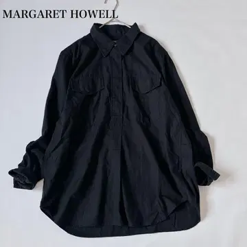 새상품급 마가렛호웰 코튼 캐시미어 긴팔 블라우스 쉘 버튼 M