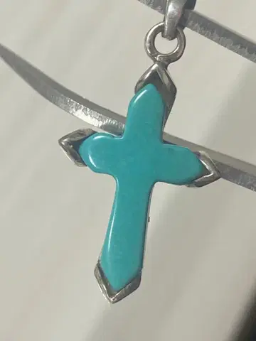 터키석 실버 목걸이 탑