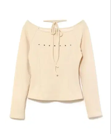 andmary Mary logo choker tops ivory