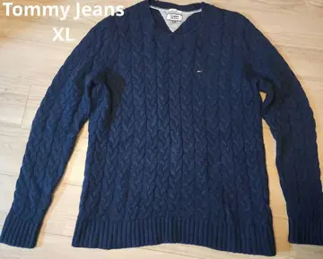 타미 진스 네이비 케이블 니트 XL