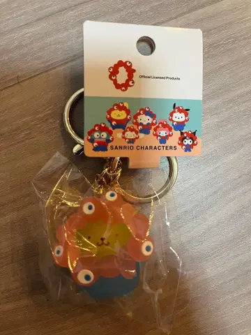 간사이 만박 먀쿠먀쿠 산리오 변신 입체 키링 클리어 폼폼푸딩