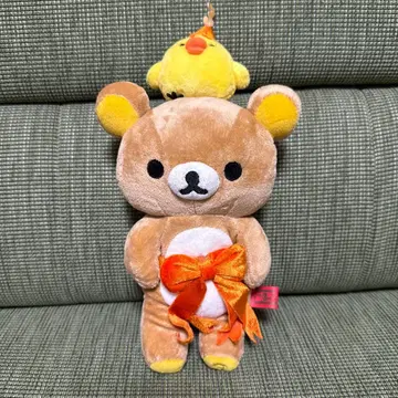 리락쿠마 봉제 인형 등 지퍼 포함