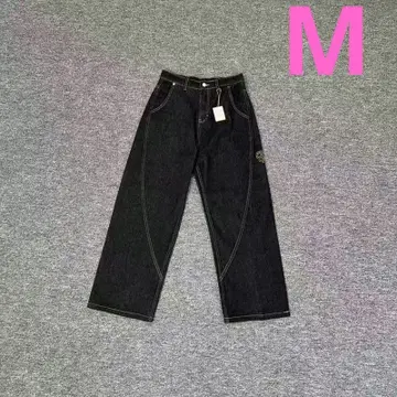 미사용 MERTRA M 사이즈 블랙 데님 스트레이트 컷