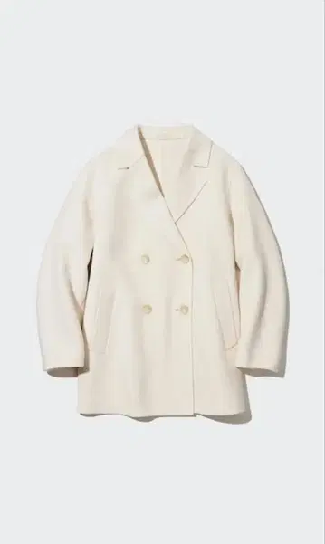 UNIQLO 유니클로 더블 페이스 숏코트 화이트 S사이즈