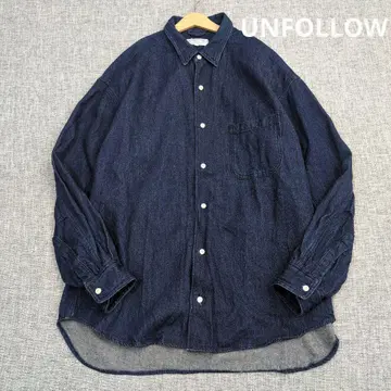 언팔로우 24 모델 오버 사이즈 데님 셔츠 L~XL 상당