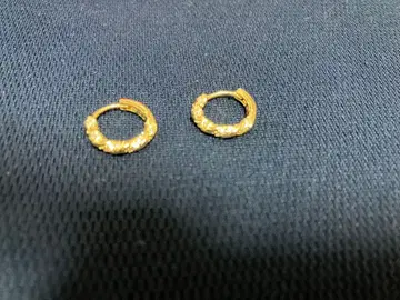 골드 후프 귀걸이 925