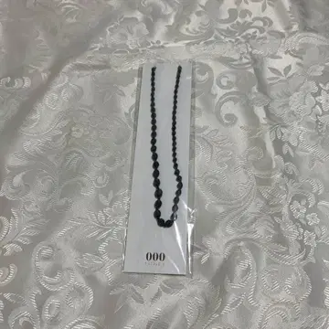 OOO 트리플 오우 실크 린넨 목걸이 60cm 차콜