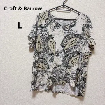 Croft & Barrow [ L ] 페이즐리 무늬 반팔 T셔츠