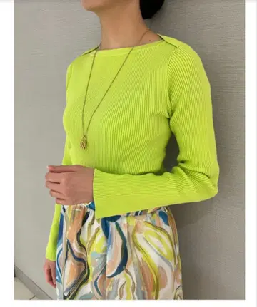 택 포함 새상품 MACPHEE 코튼 리브 보트넥 풀오버