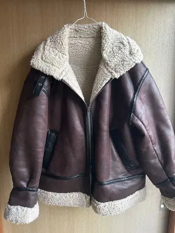 WEGO 무스탕 자켓 브라운