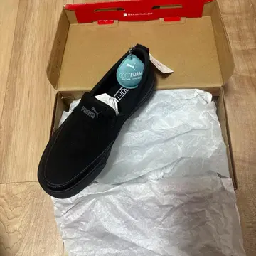 PUMA 슬립온 스니커즈 블랙 24.0cm 소프트폼 새상품
