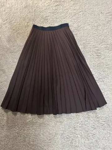 MARGARET HOWELL 브라운 플리츠 스커트 사이즈 II