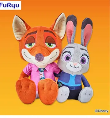 컨디션 최상 주토피아 2 페어 봉제 인형 닉 & 주디 ZOOTOPIA 2