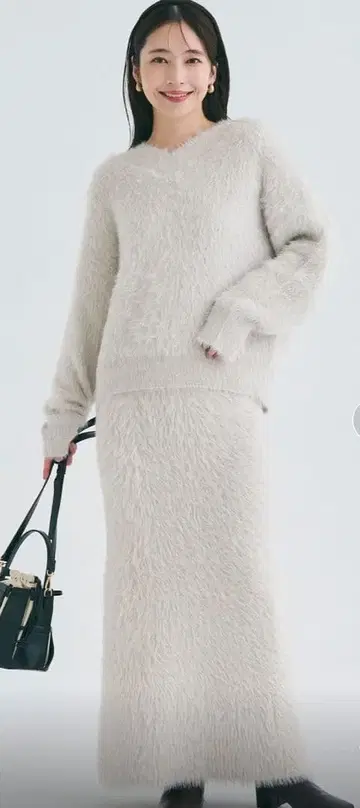 택 포함 새상품 coca 샤기 니트 & 스커트