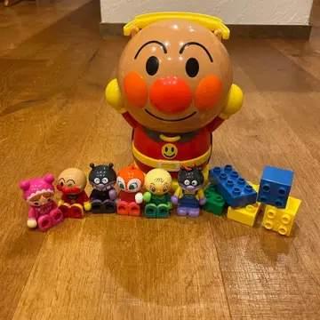 호빵맨 수납 박스 호빵맨 블록 인형 세트