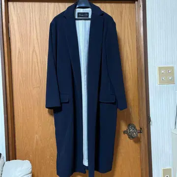 컨디션 최상 BASILE28 네이비 롱 코트